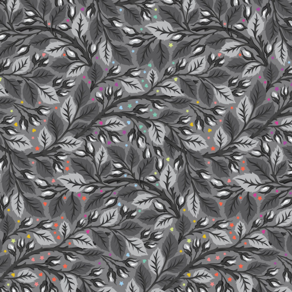 Pre-Order Tula Pink Quilt Back Rückseite Graywork Nip in the Bud Shadow