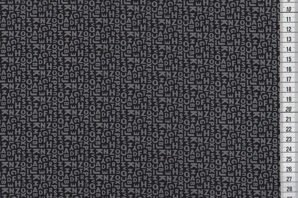 Uppercase all caps black/grey