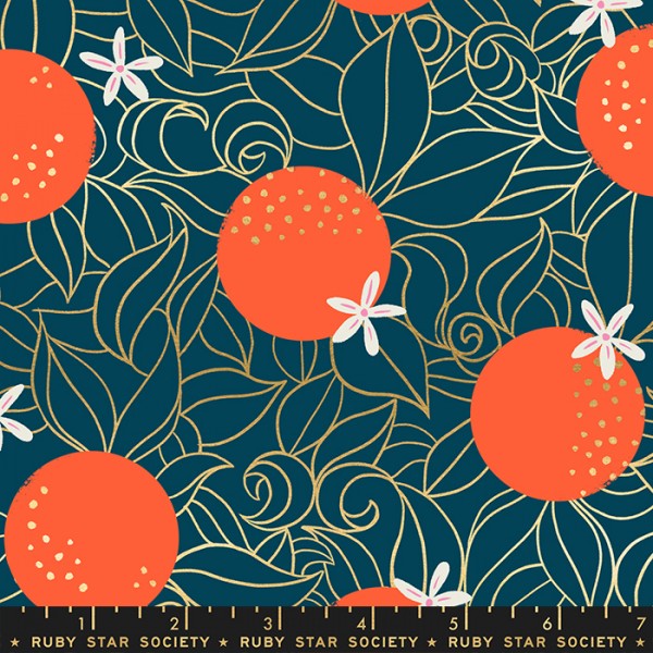 Ruby Star Society Florida by Sarah Watts Orange Blossoms Peacock