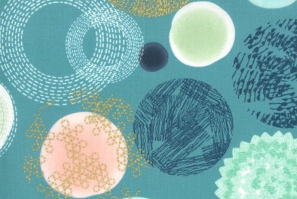 Dance in Paris Circles teal Brigitte Heitland