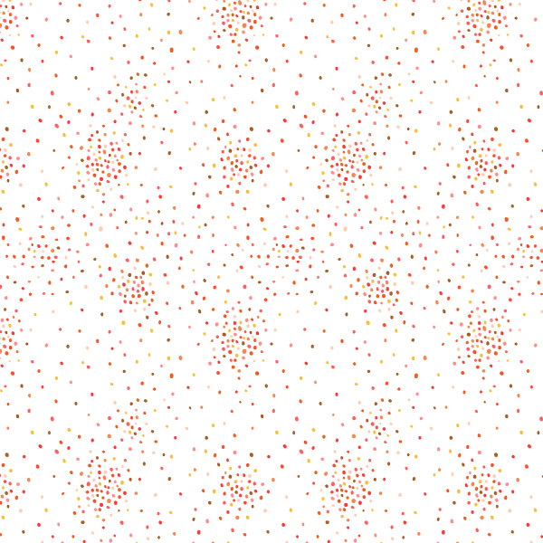 Dapple Dots Miniature Minis Orange White