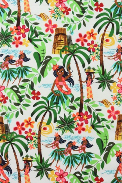 Laminated cotton Alexander Henry Leis Luaus and Alohas