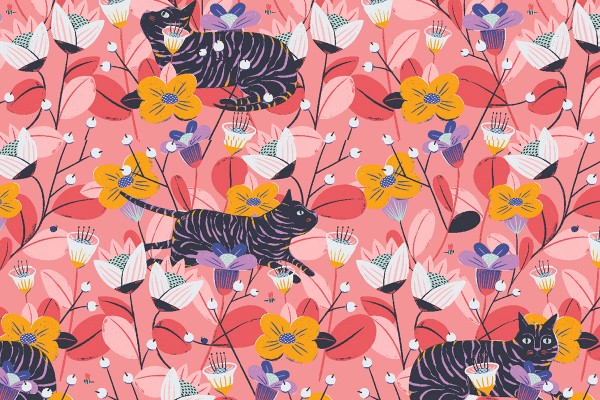 Cotton and Steel Loli's Garden Ana Sanfelippo Geranio Just Peachy