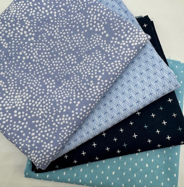 Fat Quarter Set Cotton and Steel Basic blue