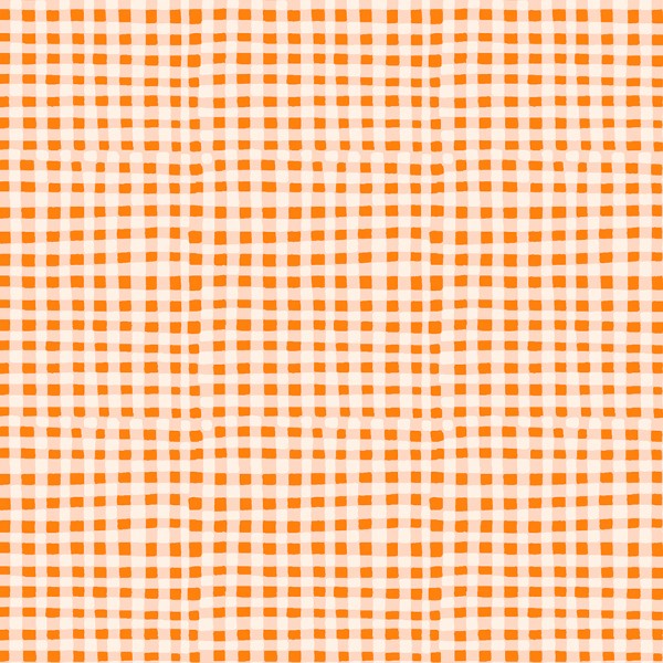 Heather Ross Country Mouse Checkers Tangerine