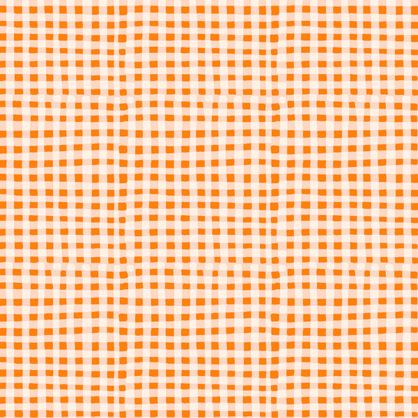 Heather Ross Country Mouse Checkers Tangerine