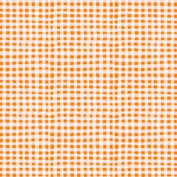 Heather Ross Country Mouse Checkers Tangerine