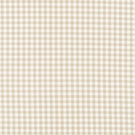 Carolina Gingham cotton yarn dyed sand
