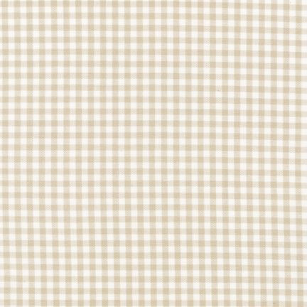 Carolina Gingham cotton yarn dyed sand